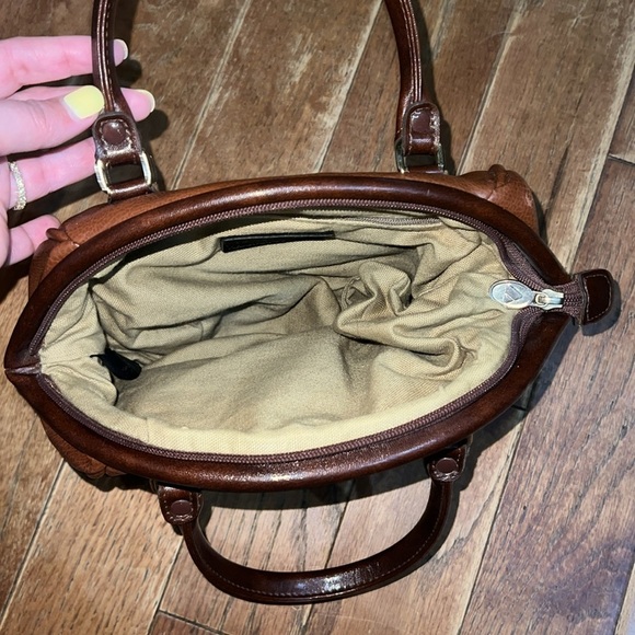 Vintage 90s Liz Claiborne Brown Handbag - Picture 5 of 7